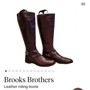 Brooks Brothers Leather Roding Boots Made in Italy